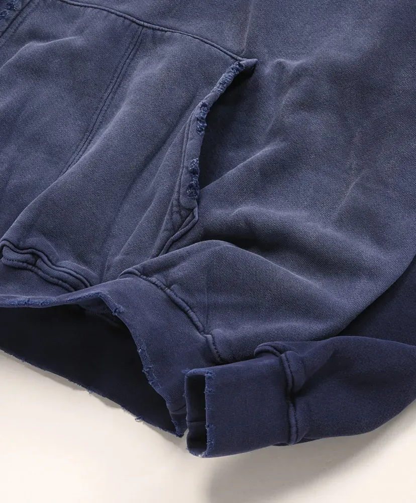 Oversize Kangaroo Pocket Crew Neck Aged