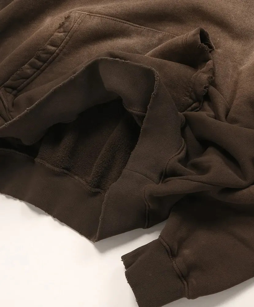 Oversized Crop Hoodie Aged