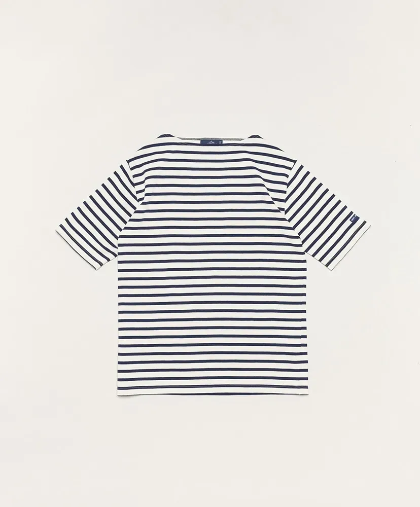 Ouessant Short Sleeve Shirts-Ecru×Marine