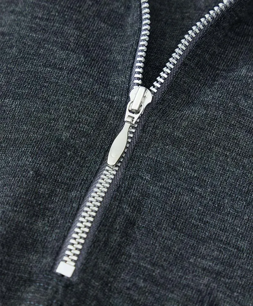 Merino Wool Half Zip Sweater