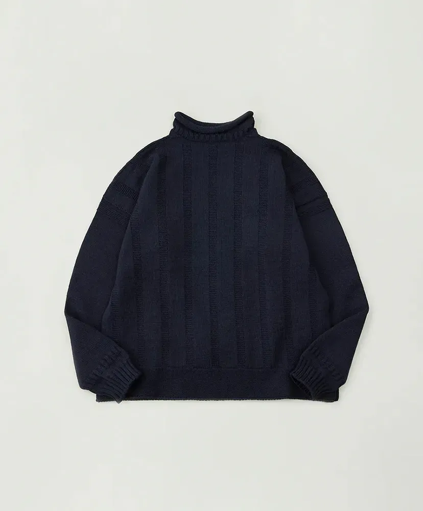 Merino Wool Roll Neck Sweater Made By Guernsey Woollens