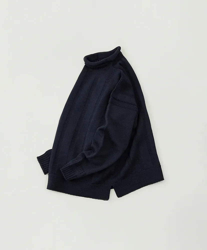 Merino Wool Roll Neck Sweater Made By Guernsey Woollens