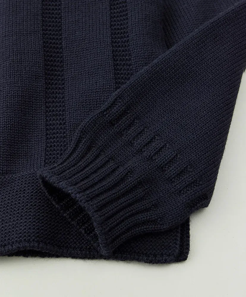 Merino Wool Roll Neck Sweater Made By Guernsey Woollens