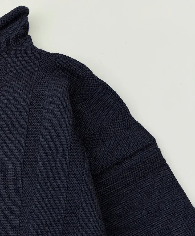 Merino Wool Roll Neck Sweater Made By Guernsey Woollens