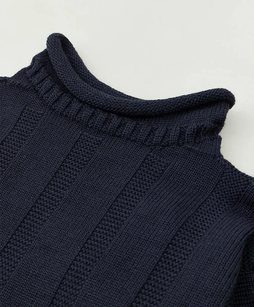 Merino Wool Roll Neck Sweater Made By Guernsey Woollens