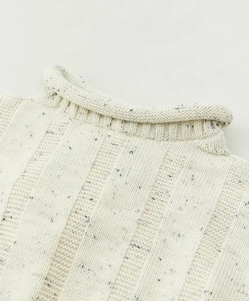 Merino Wool Roll Neck Sweater Made By Guernsey Woollens