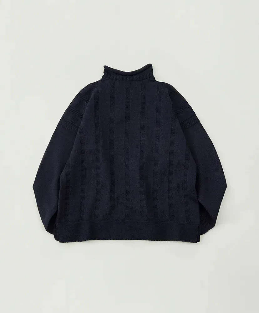 Merino Wool Roll Neck Sweater Made By Guernsey Woollens