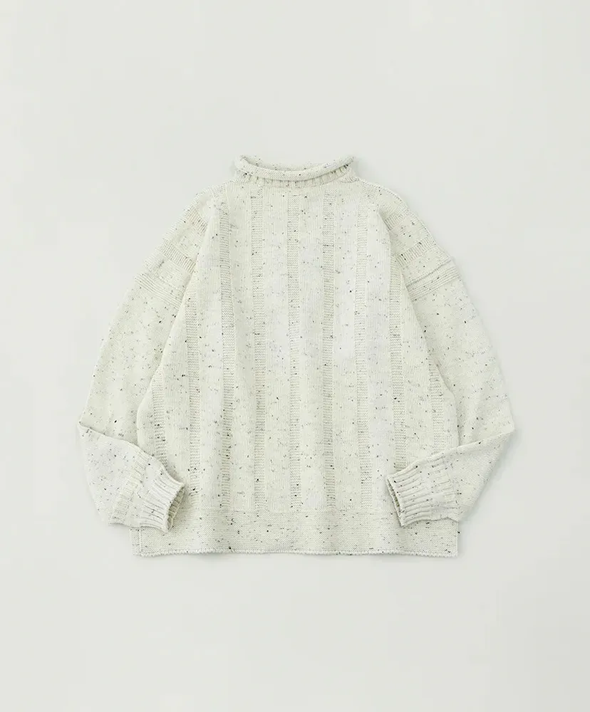 Merino Wool Roll Neck Sweater Made By Guernsey Woollens