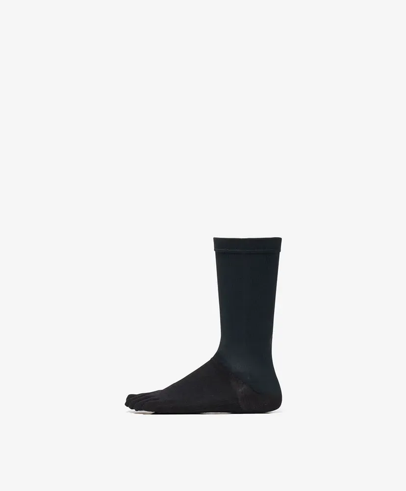 Paper Fiber 5-Toe Mid Cut Socks