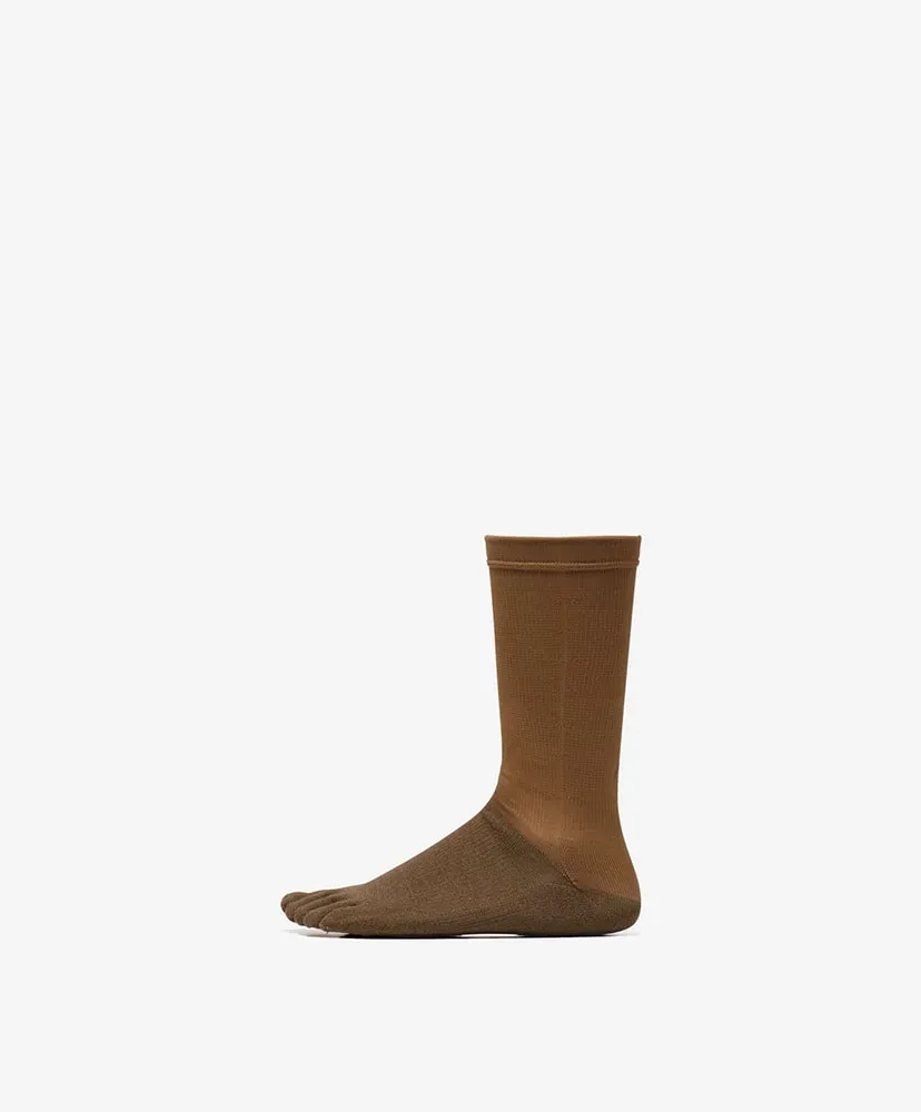 Paper Fiber 5-Toe Mid Cut Socks