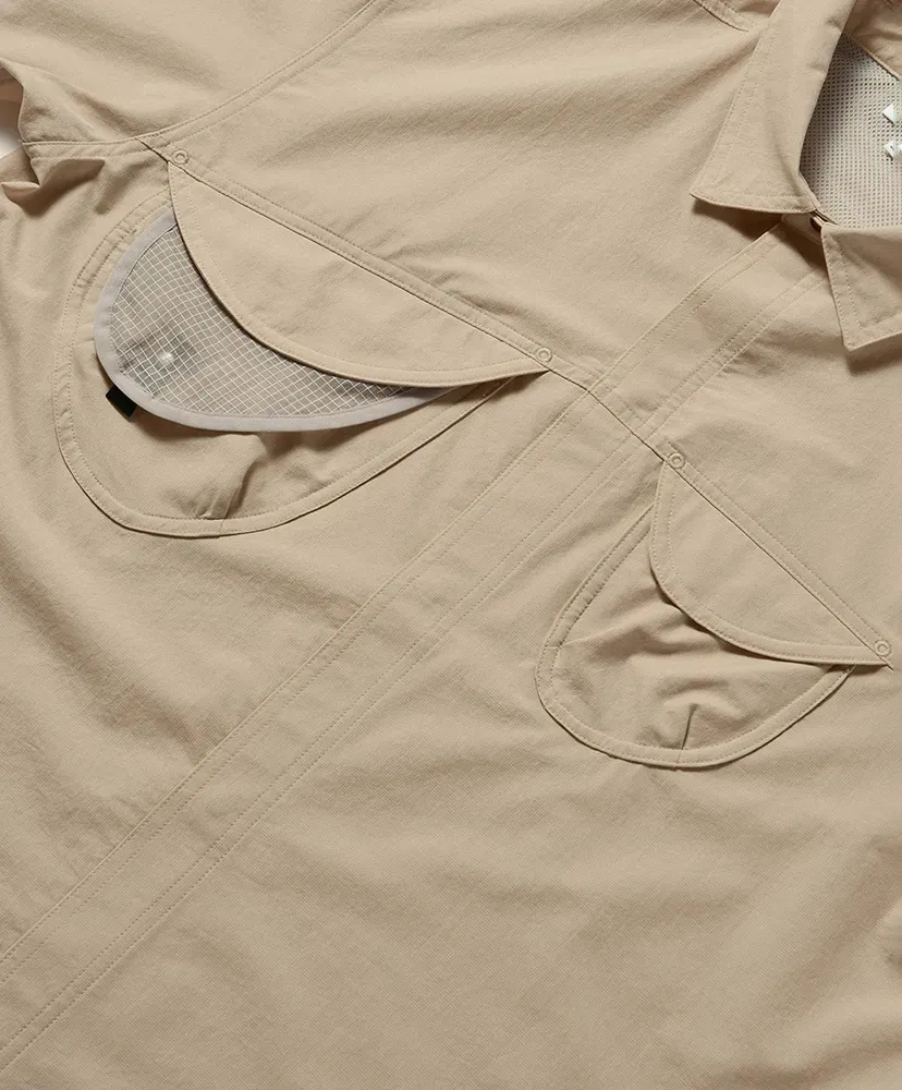 S/S Asymmetric Camp Shirt