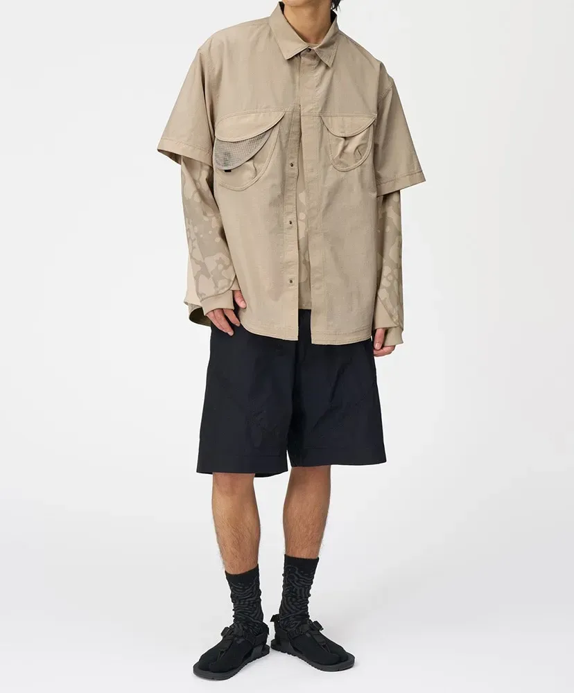 S/S Asymmetric Camp Shirt