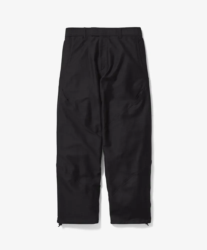 Cotton Silk Blend Helicoid Wide Pants