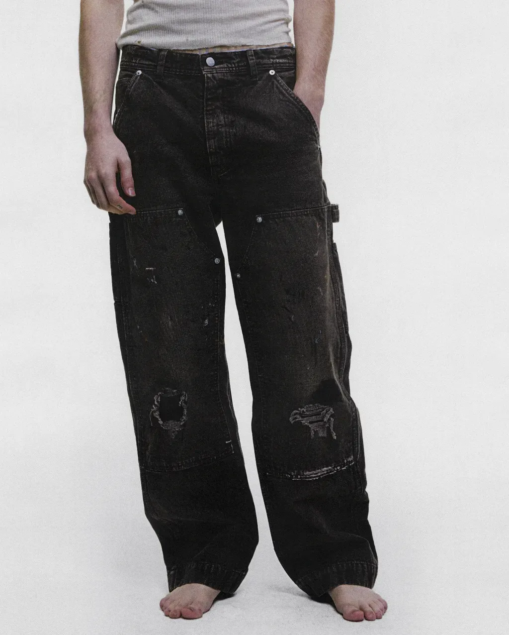 Double Knee Paint Pants