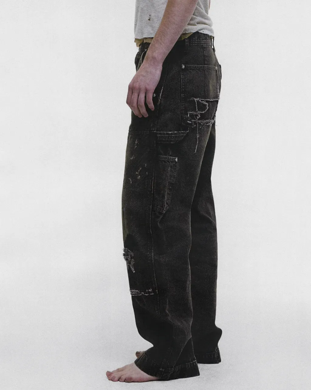 Double Knee Paint Pants