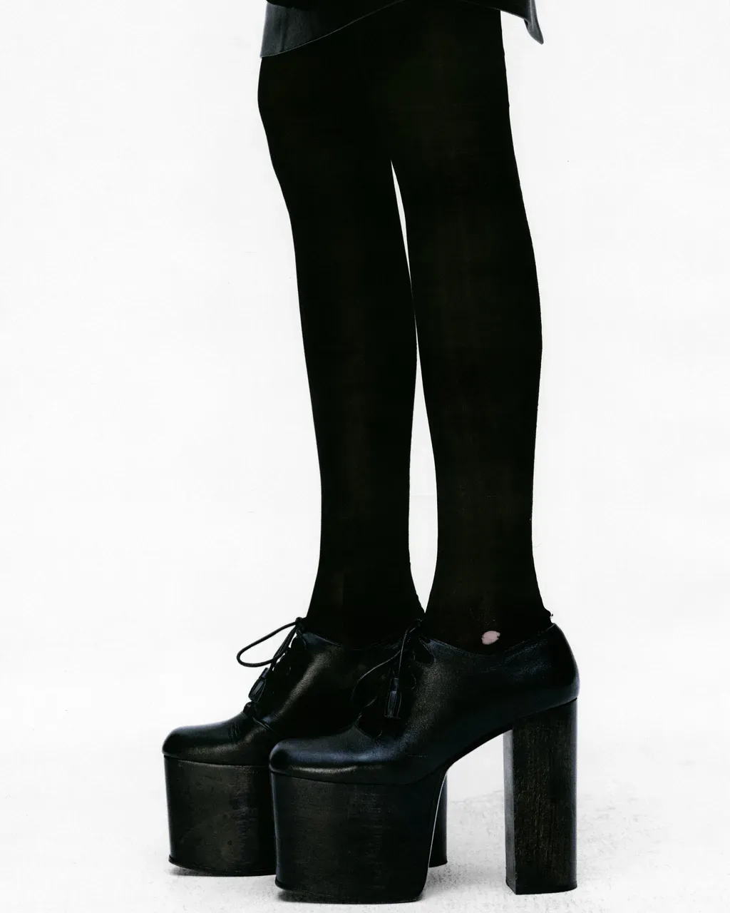 Hollow Cross Lace Up Platforms