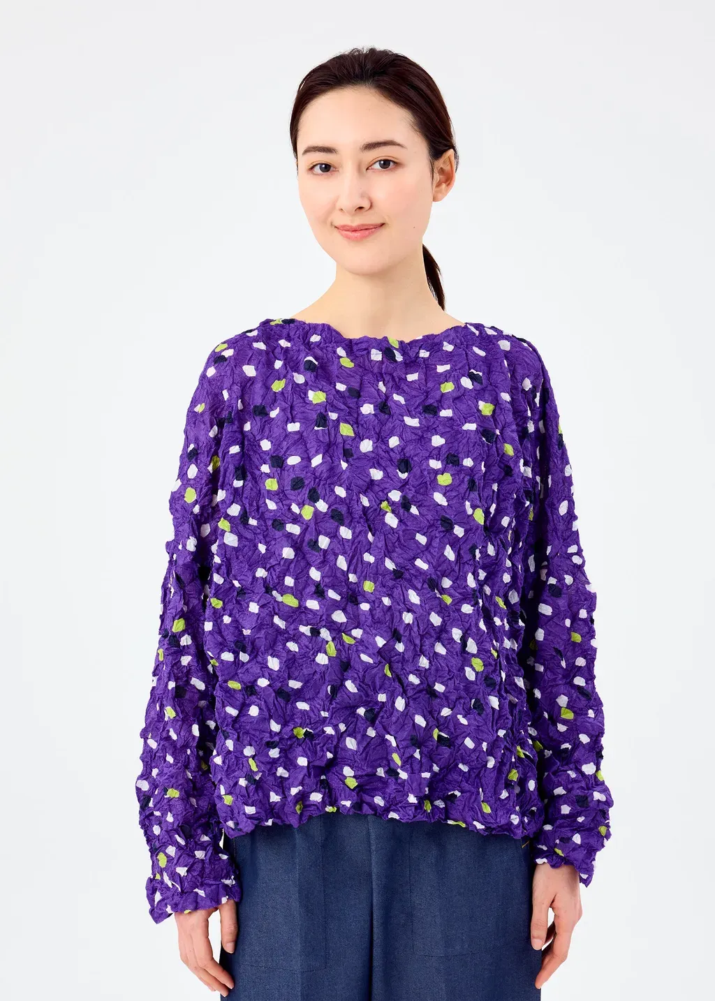 Time Dots Velour Meringue