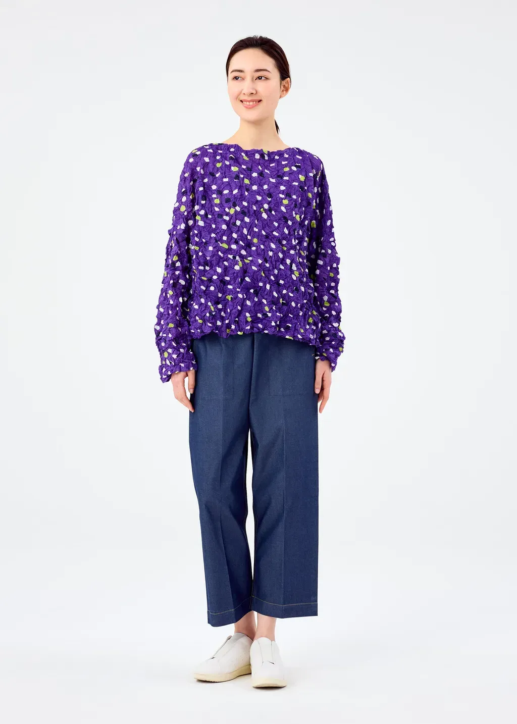 Time Dots Velour Meringue