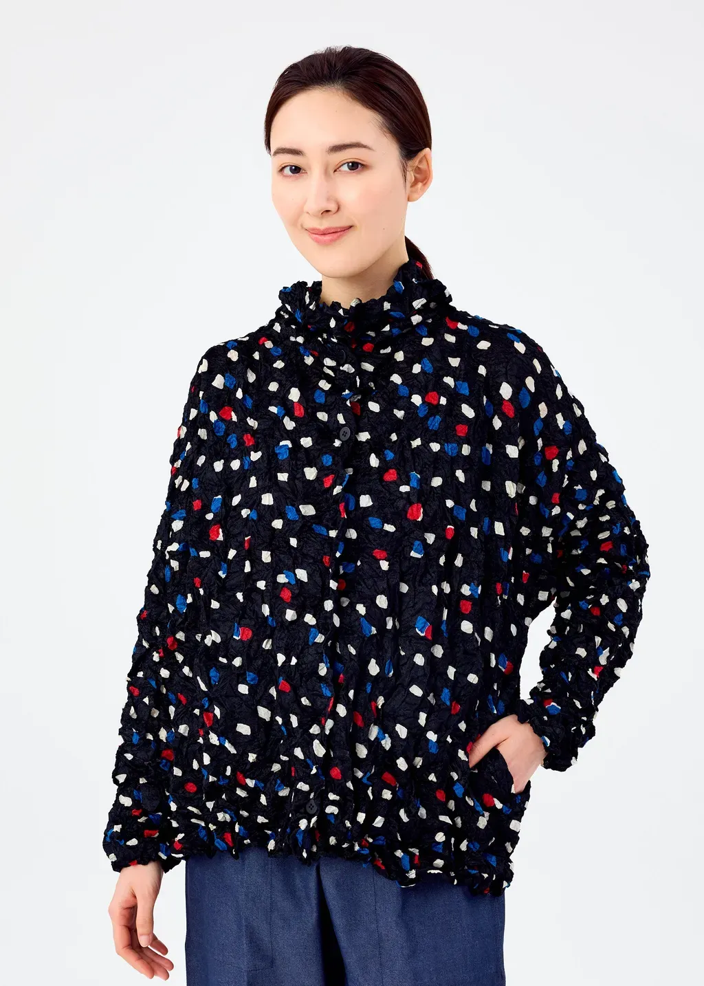 Time Dots Velour Meringue