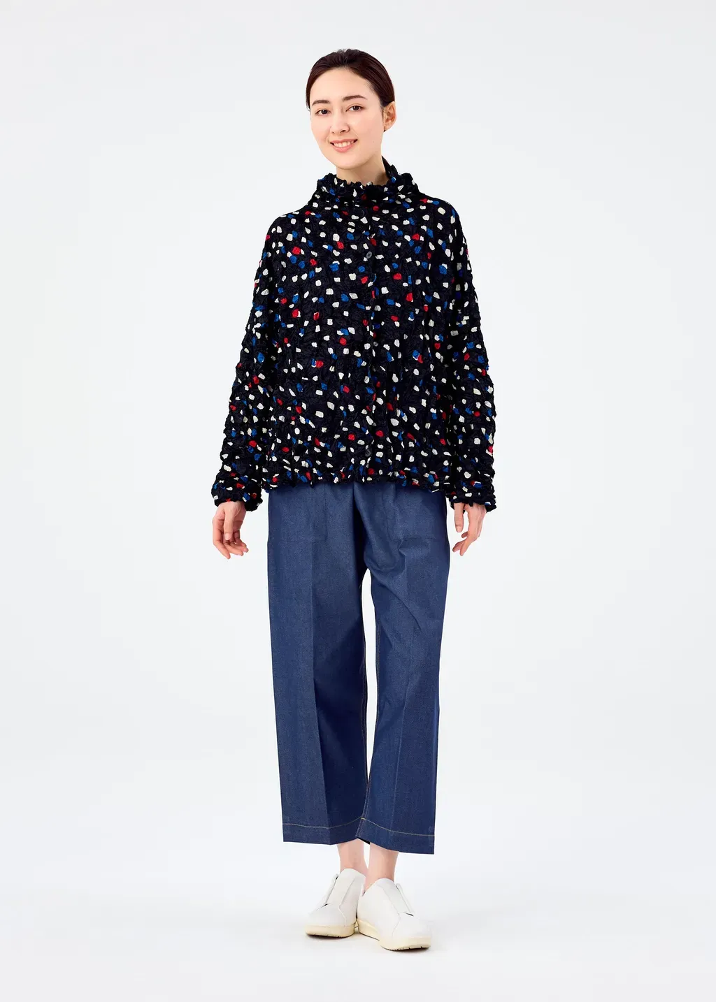 Time Dots Velour Meringue
