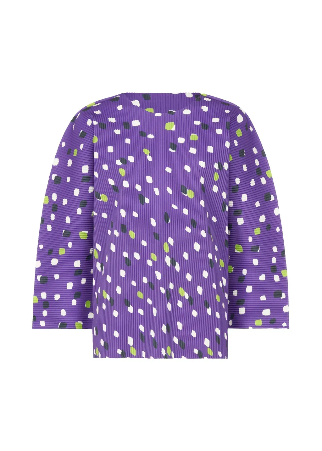 Time Dots Fine Knit Pleats T
