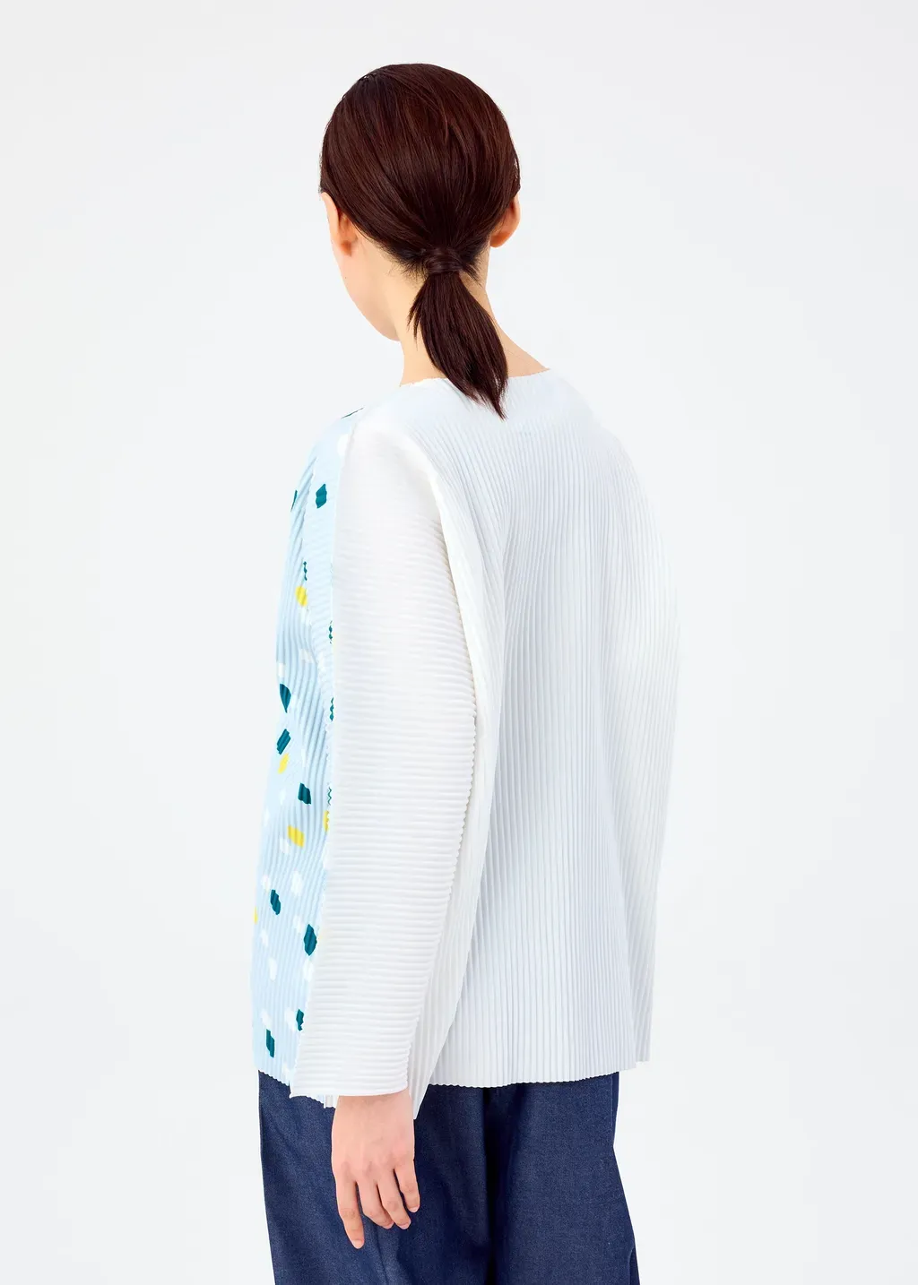 Time Dots Fine Knit Pleats T