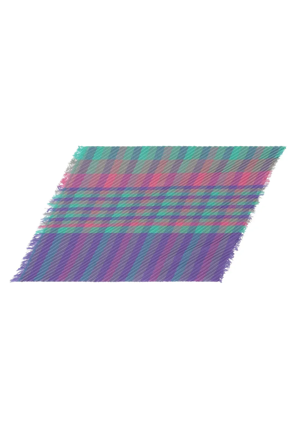 Check Pleats Stole