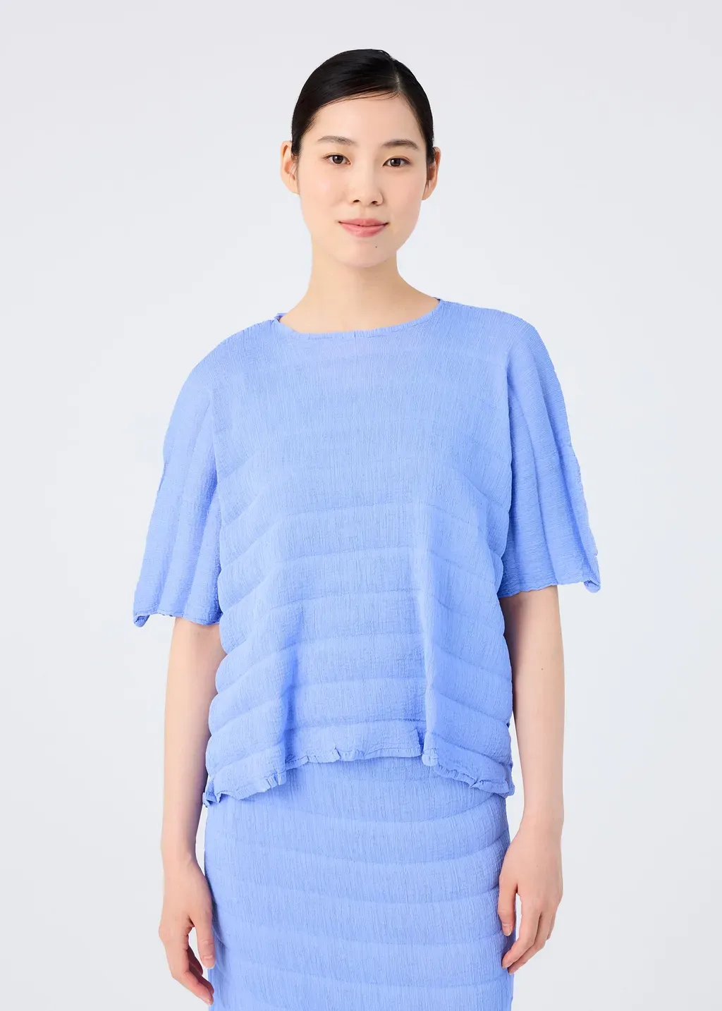 Ripple See-Through Crepe