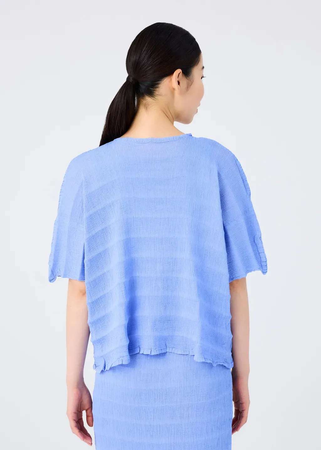 Ripple See-Through Crepe