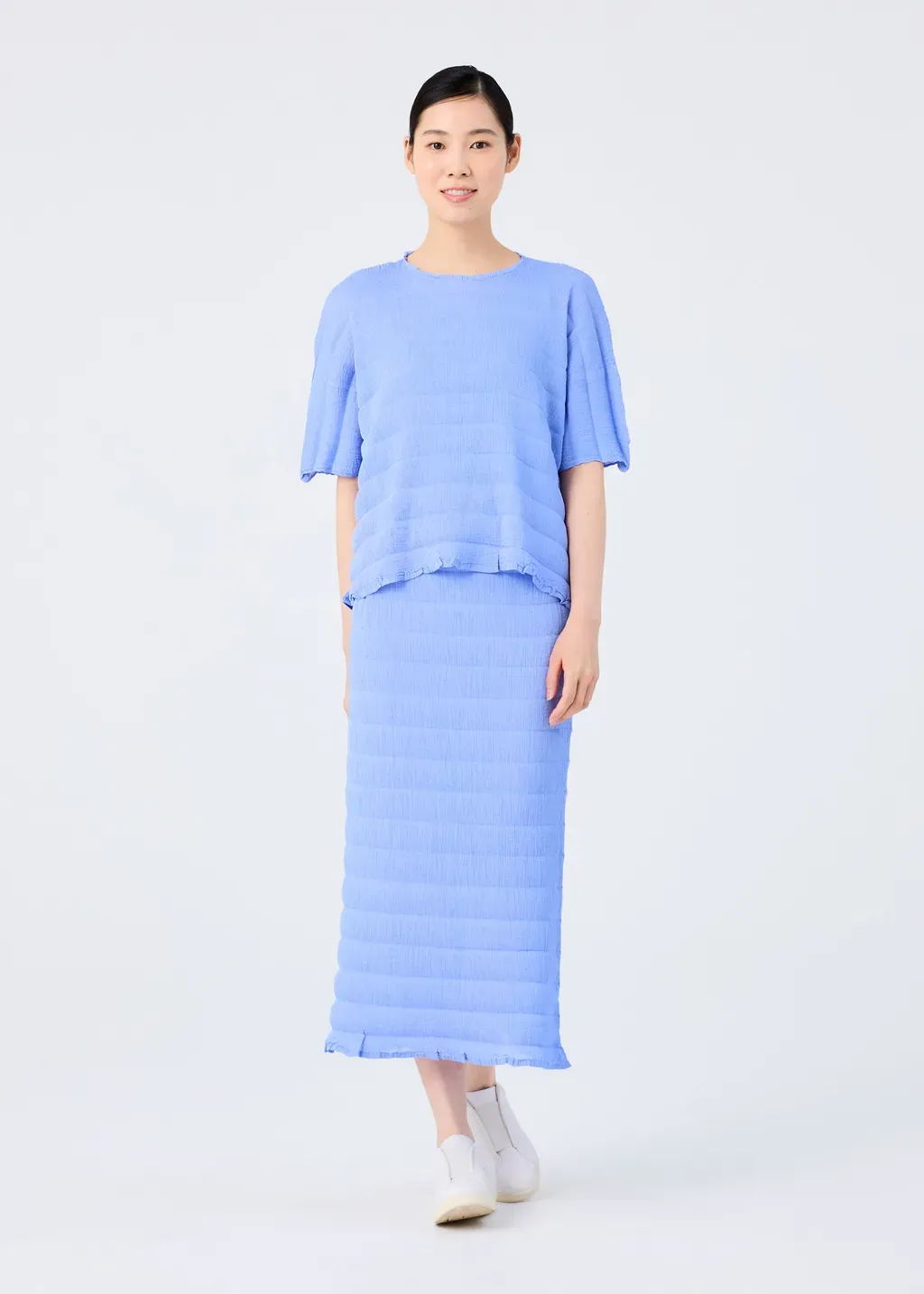 Ripple See-Through Crepe