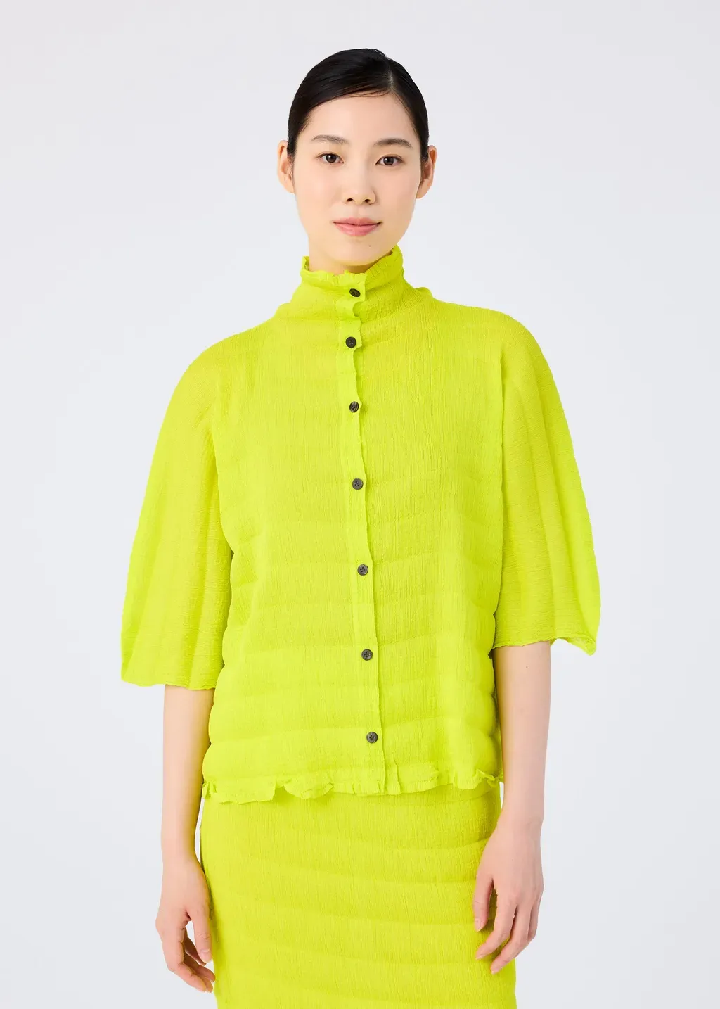 Ripple See-Through Crepe