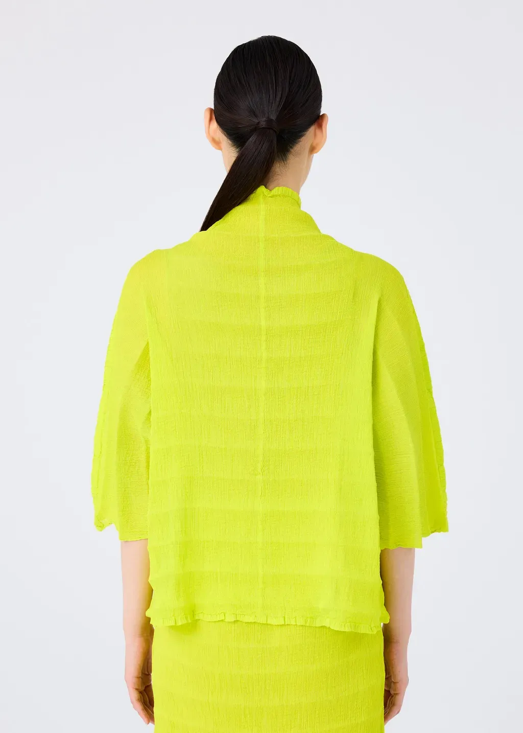 Ripple See-Through Crepe
