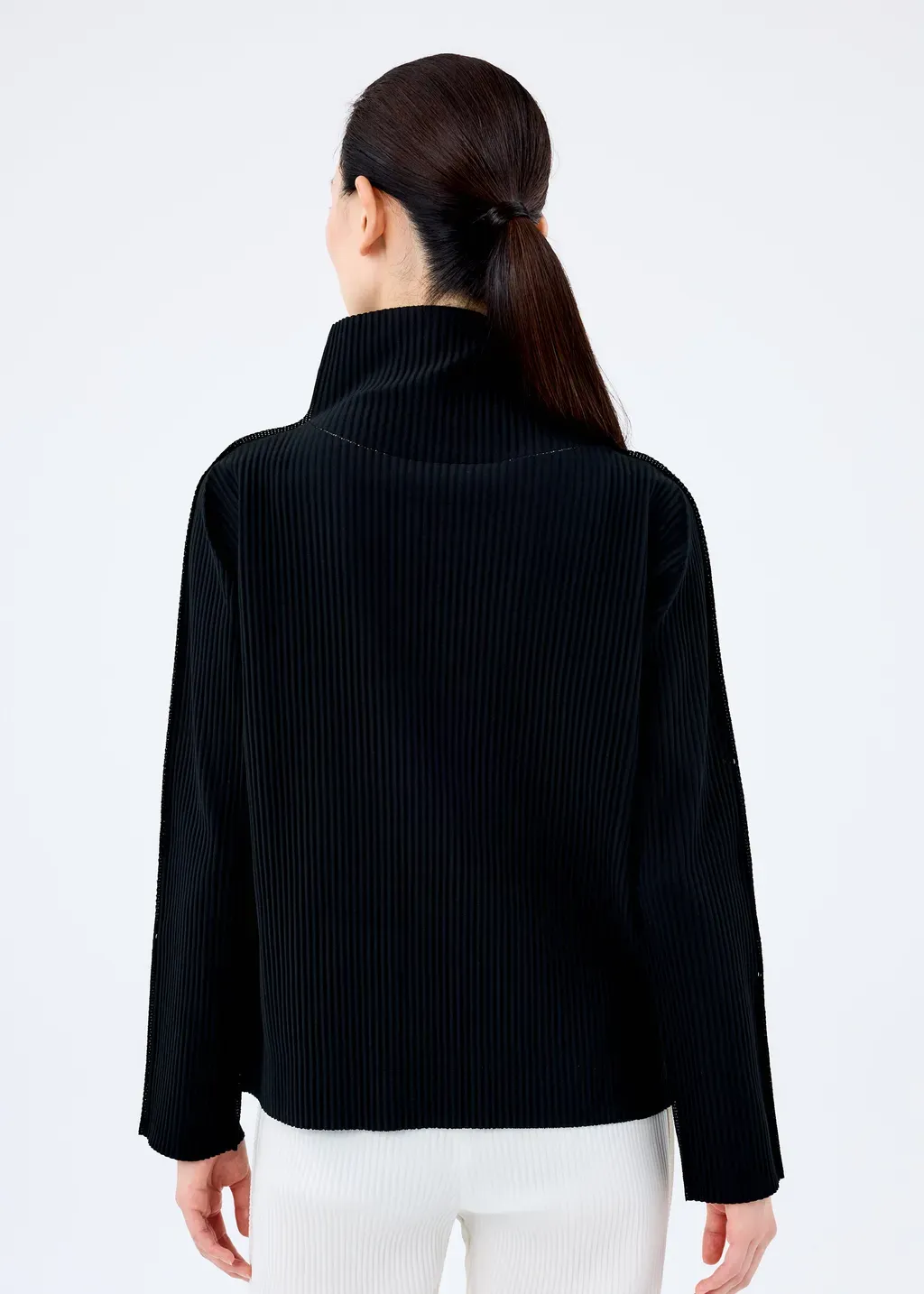 Fine Knit Pleats Black