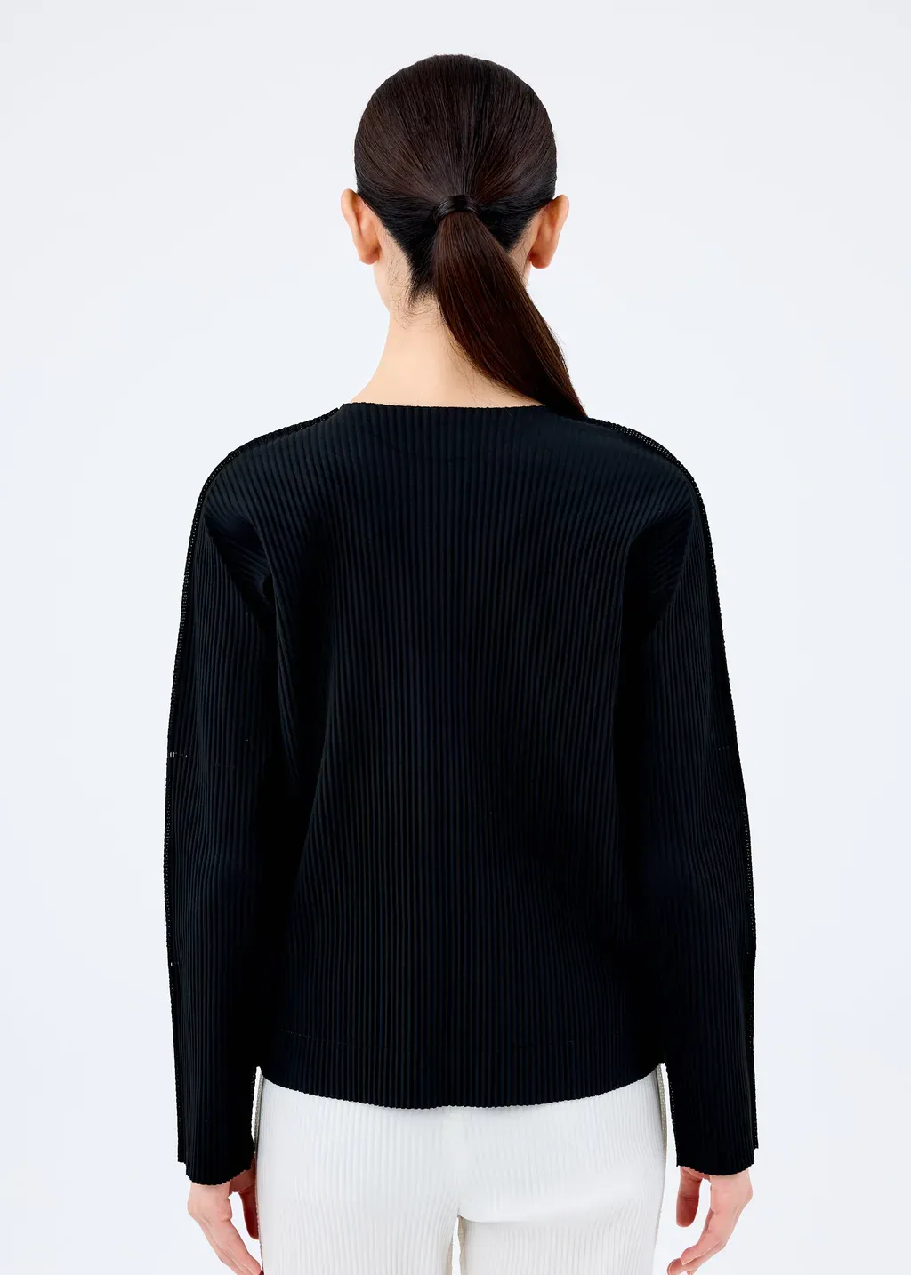 Fine Knit Pleats Black