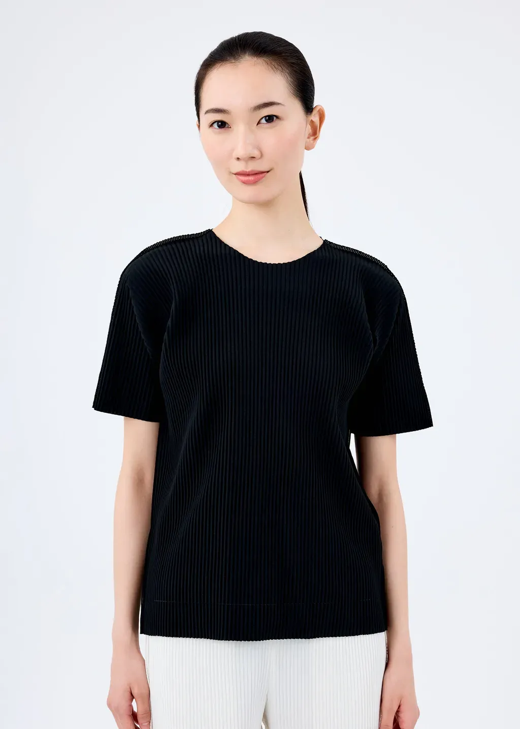 Fine Knit Pleats Black