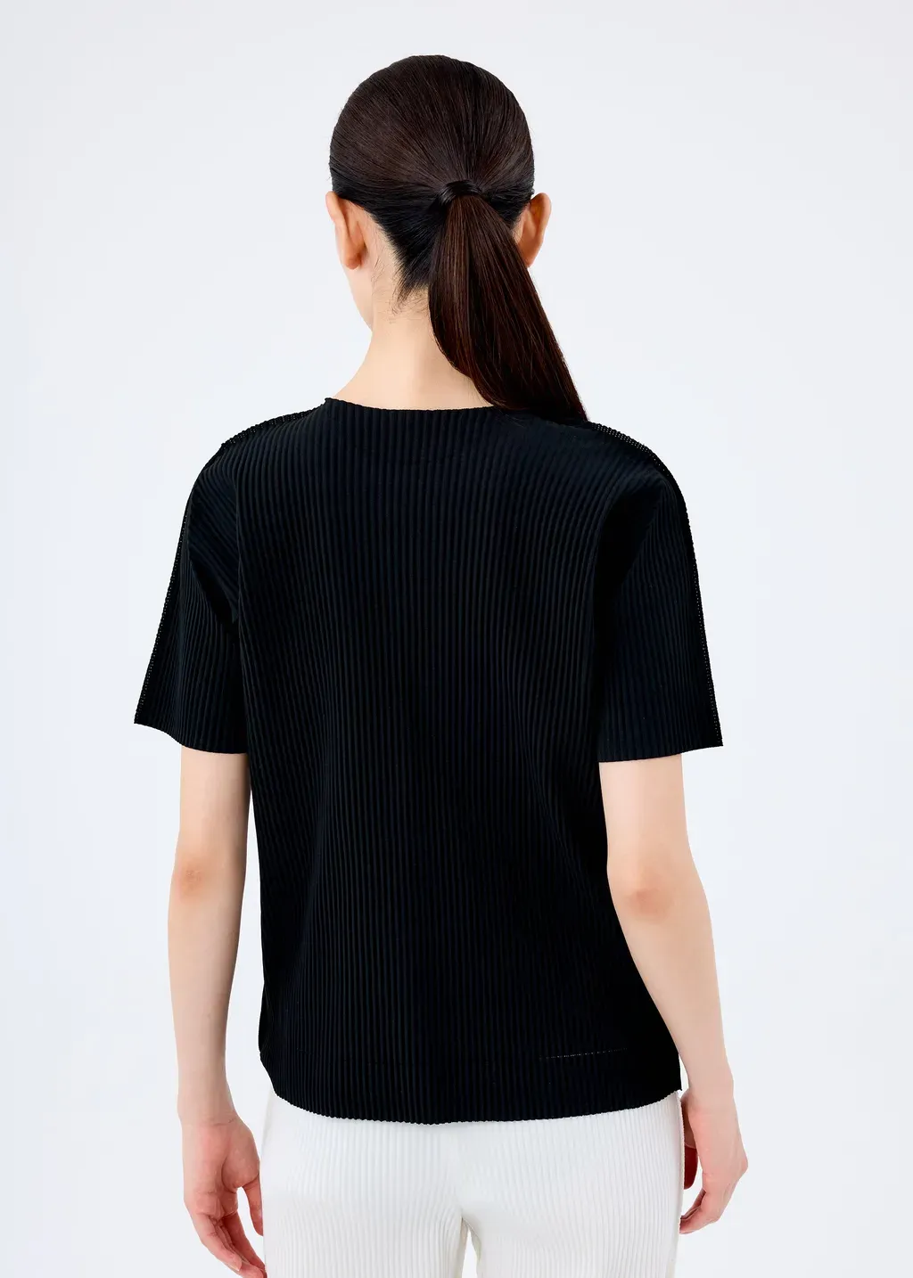 Fine Knit Pleats Black
