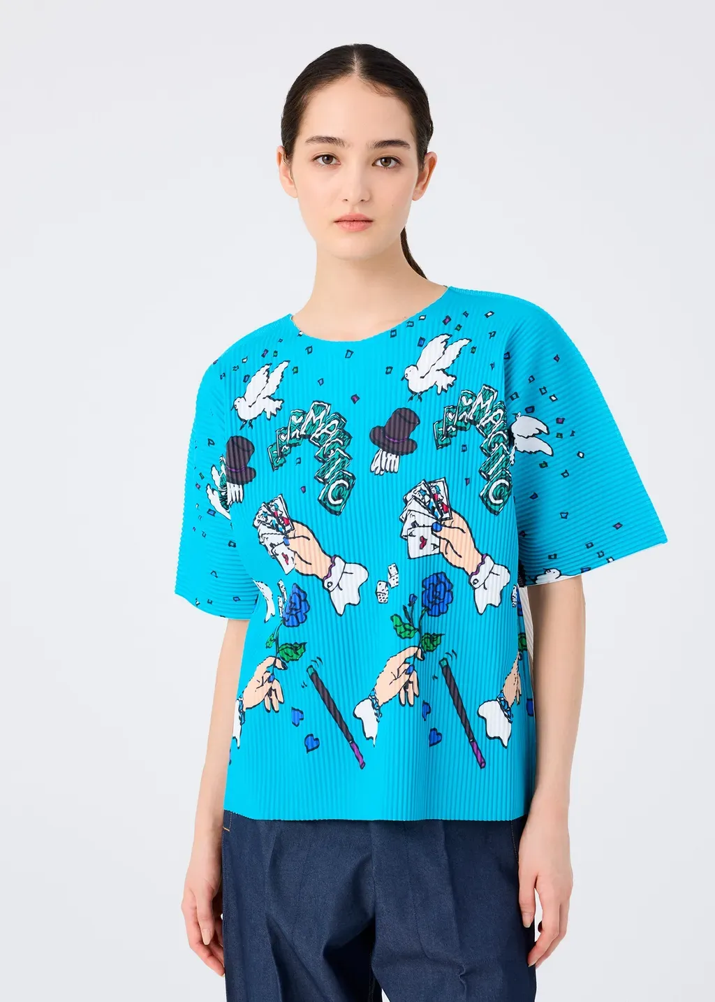 Magic Fine Knit Pleats T