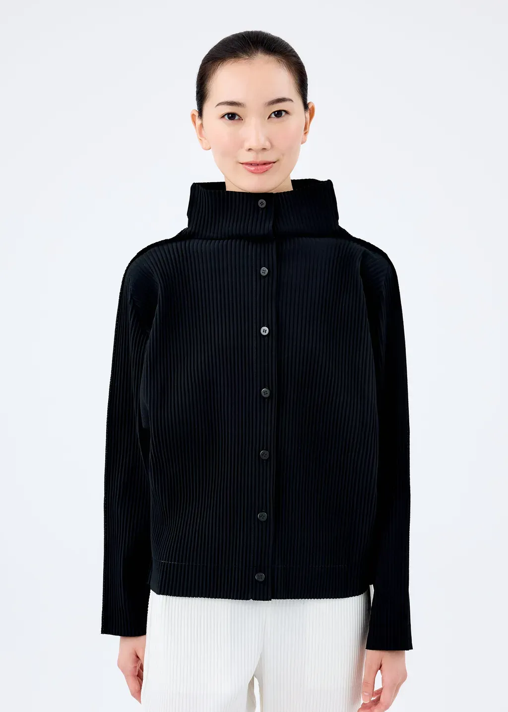Fine Knit Pleats Black