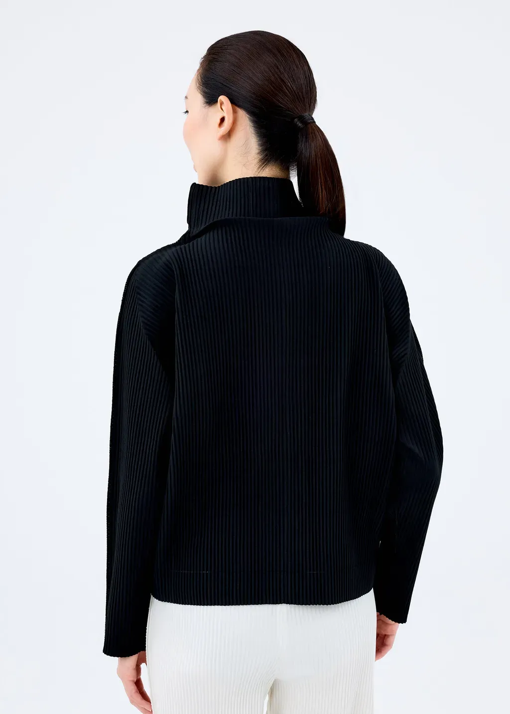 Fine Knit Pleats Black
