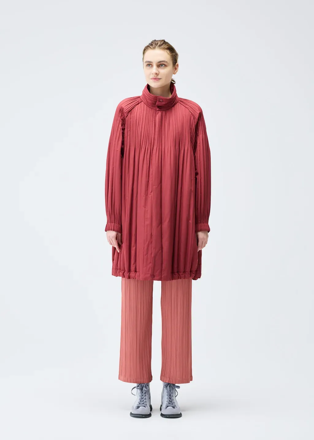 Padded Pleats Coat