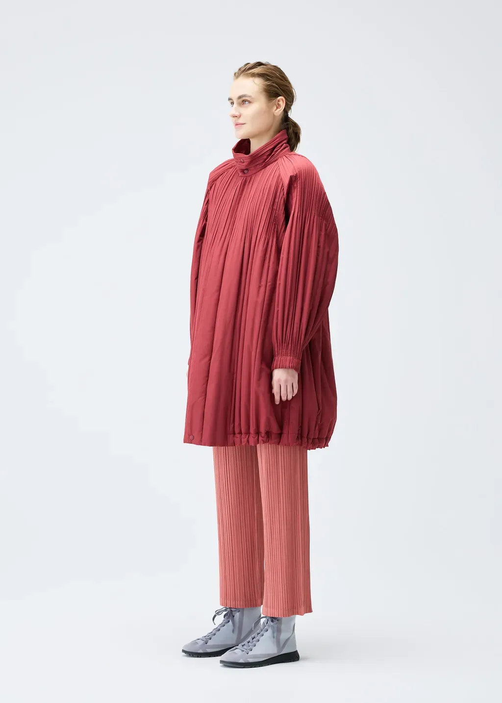 Padded Pleats Coat