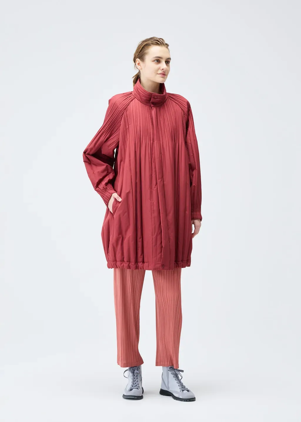 Padded Pleats Coat