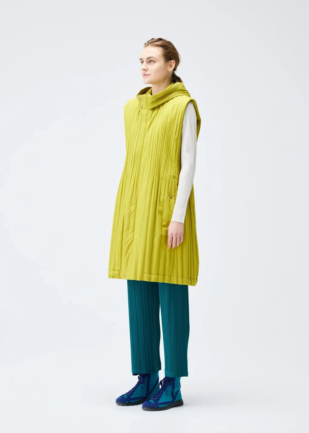Padded Pleats Coat