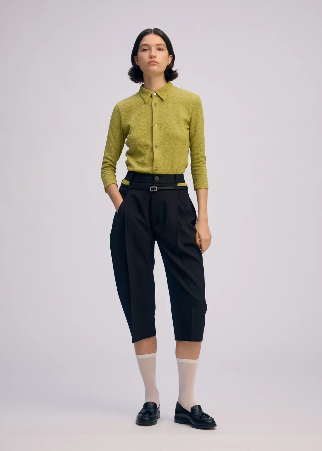 Belted Wool Pants