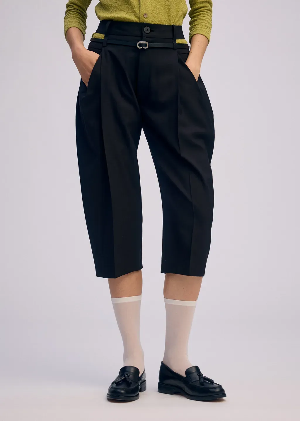 Belted Wool Pants