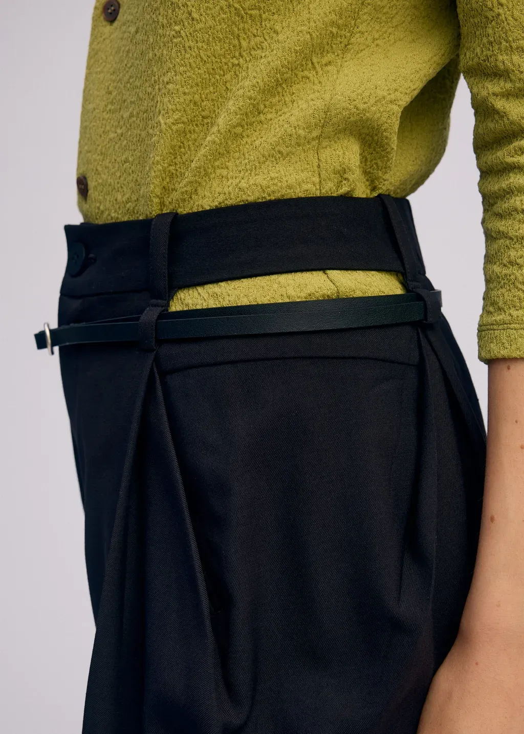 Belted Wool Pants