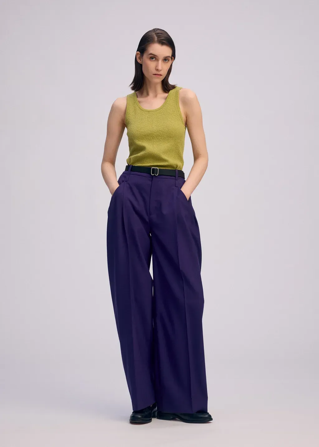 Belted Wool Pants