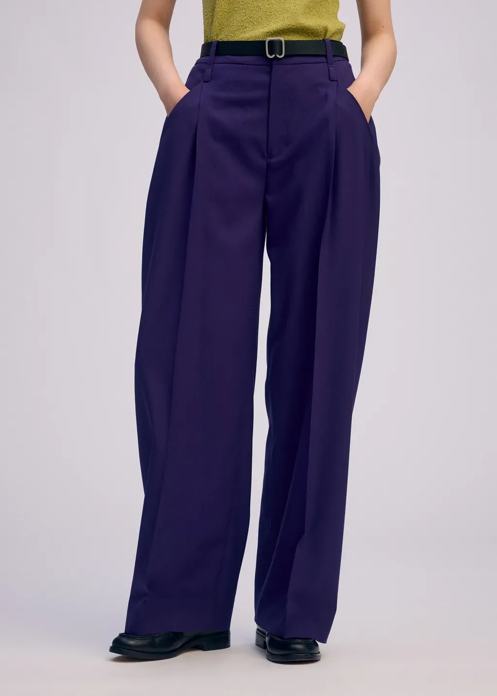 Belted Wool Pants