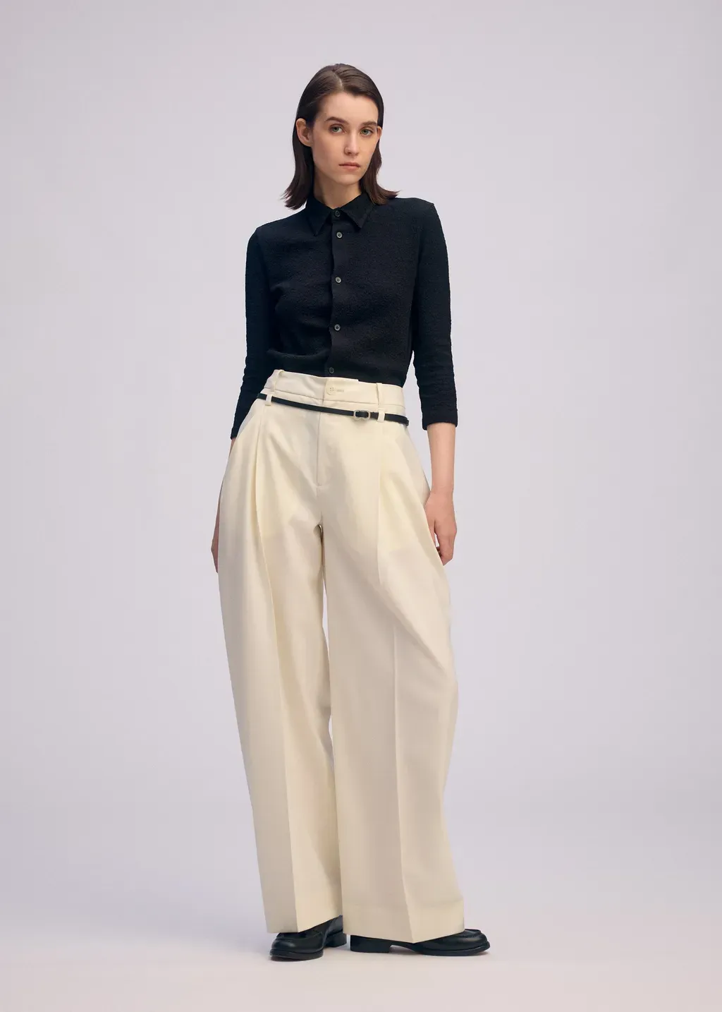 Belted Wool Pants