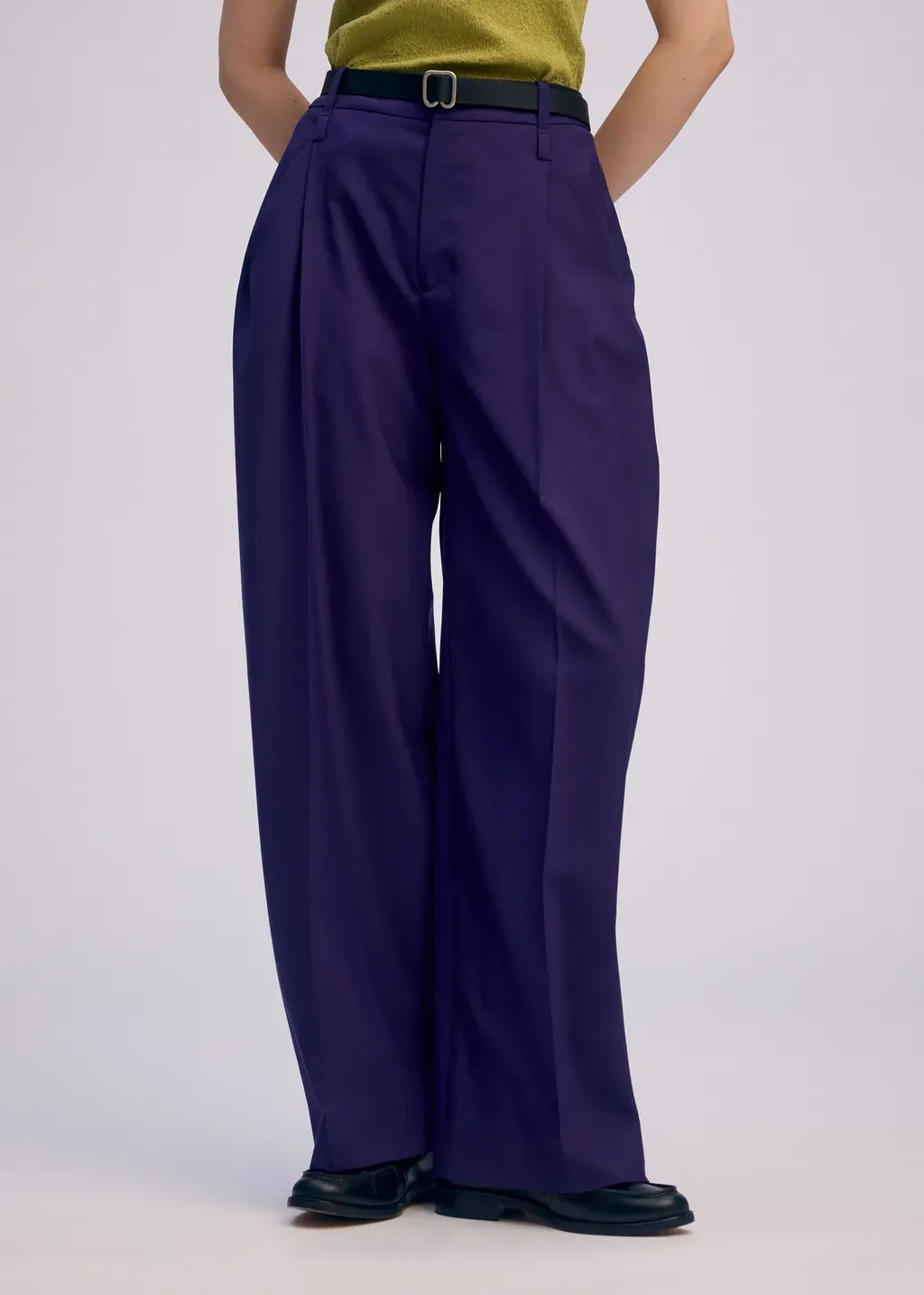 Belted Wool Pants